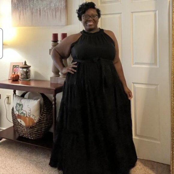 Torrid Tea Length Studio Crepe de Chine Black Dress 2 2X 18-20 - Picture 7 of 7